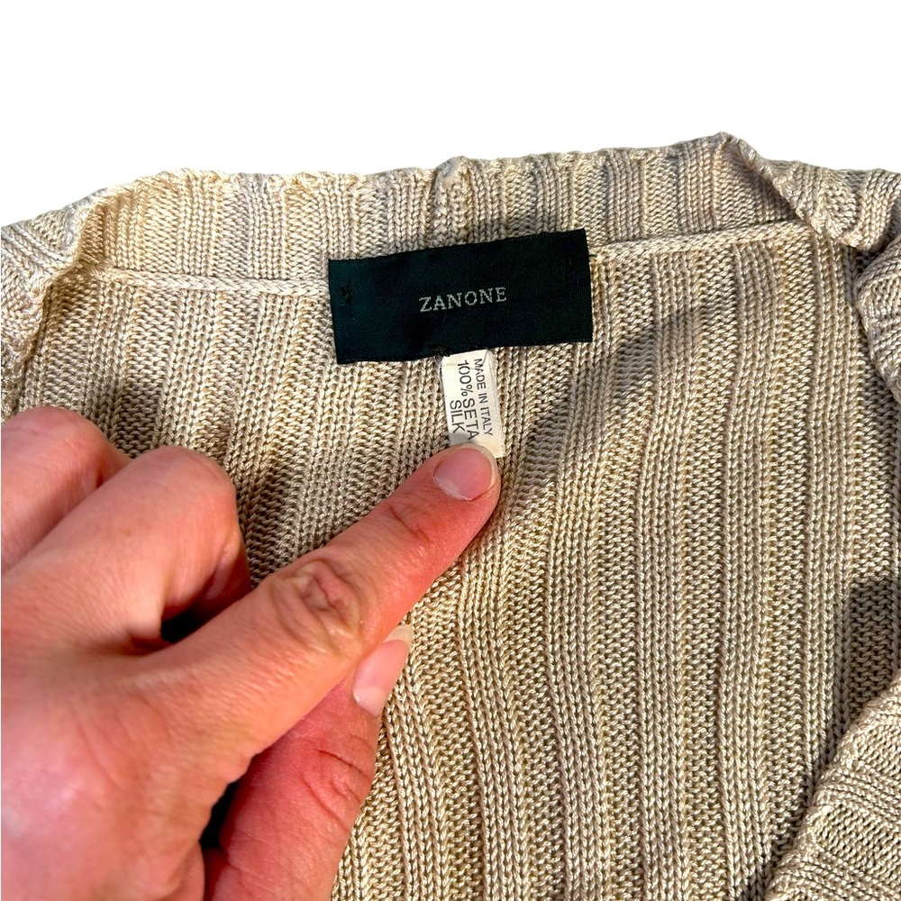 Zanone Beige Knit Top